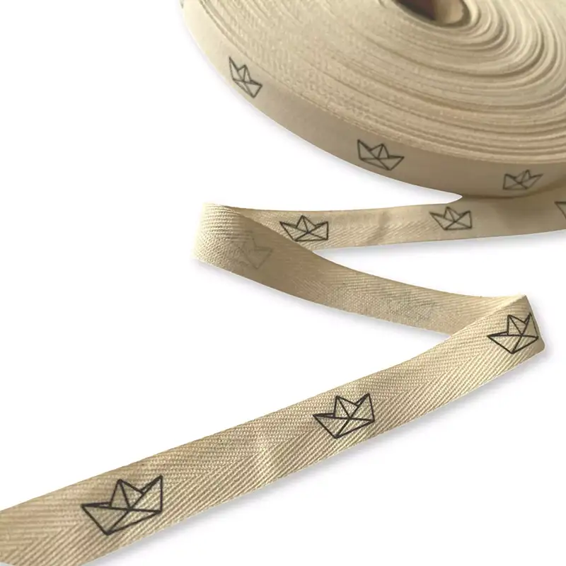 Baumwollband mit Aufdruck von Booten