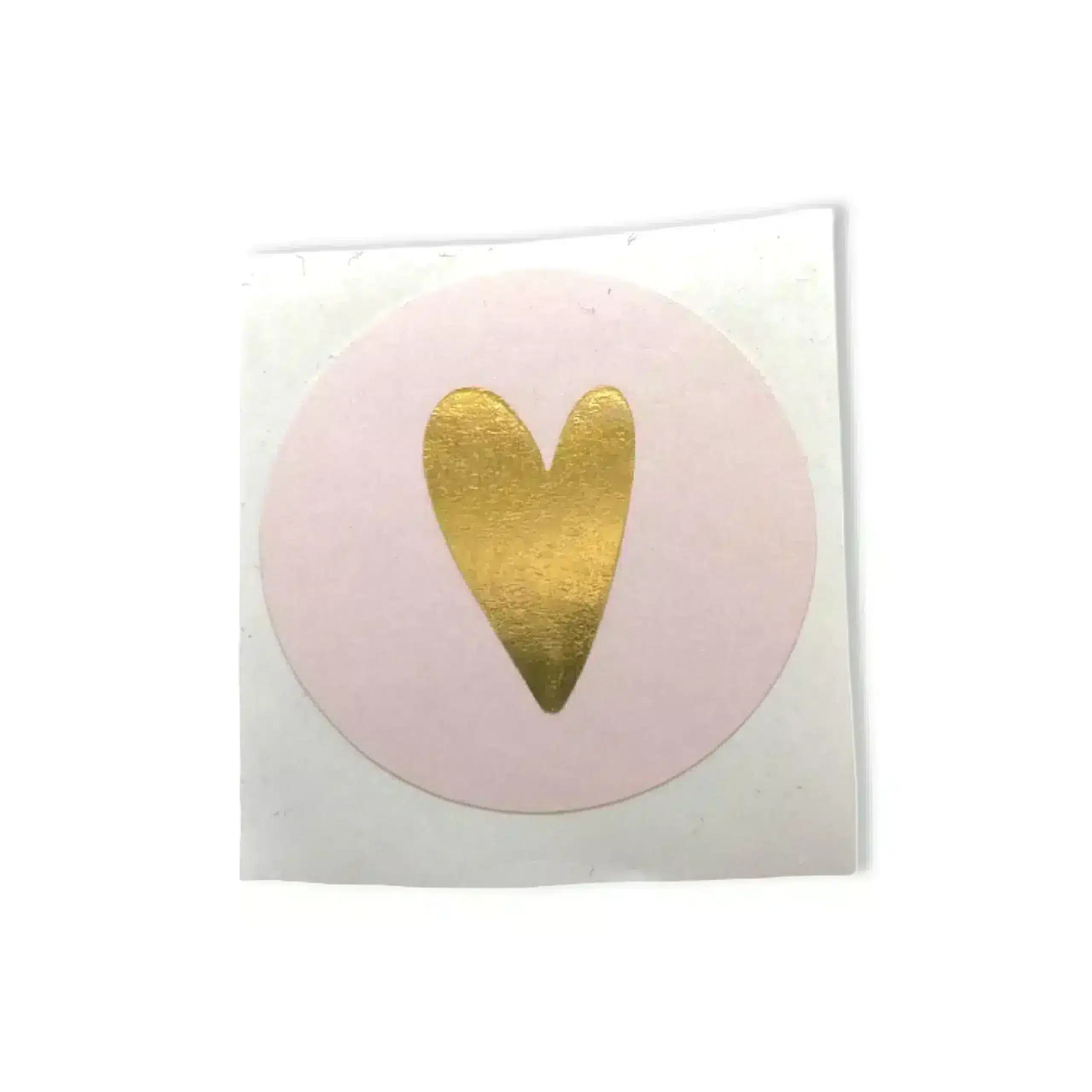 Sticker gold-Effekt Herz rosa 35mm