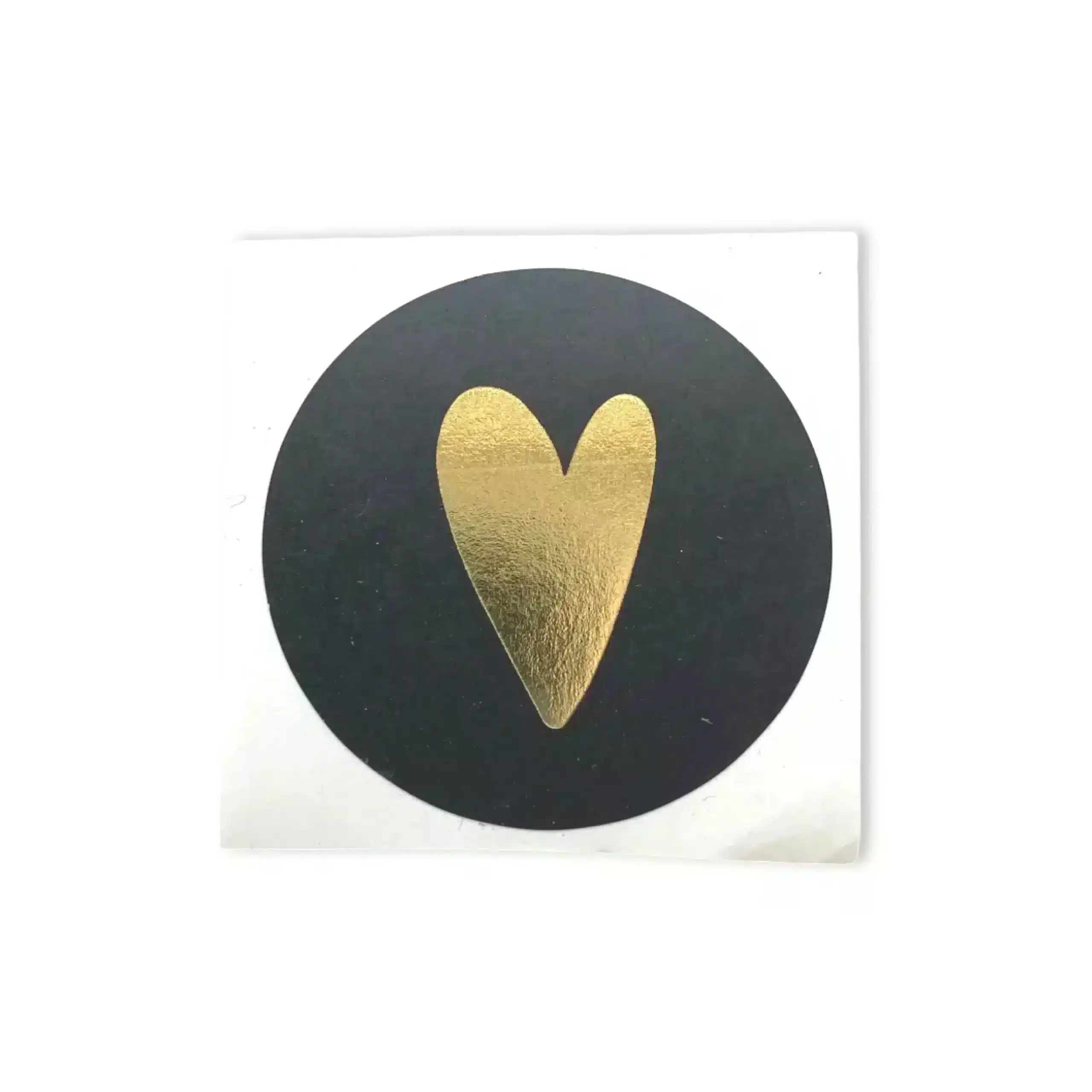 Sticker gold-Effekt Herz schwarz