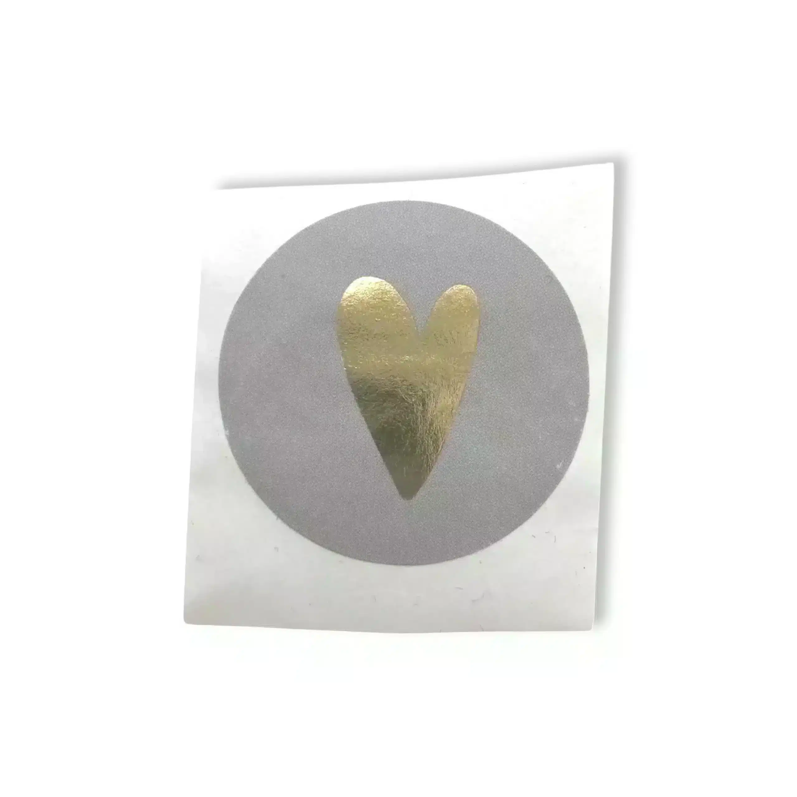Sticker gold-Effekt Herz grau 35mm