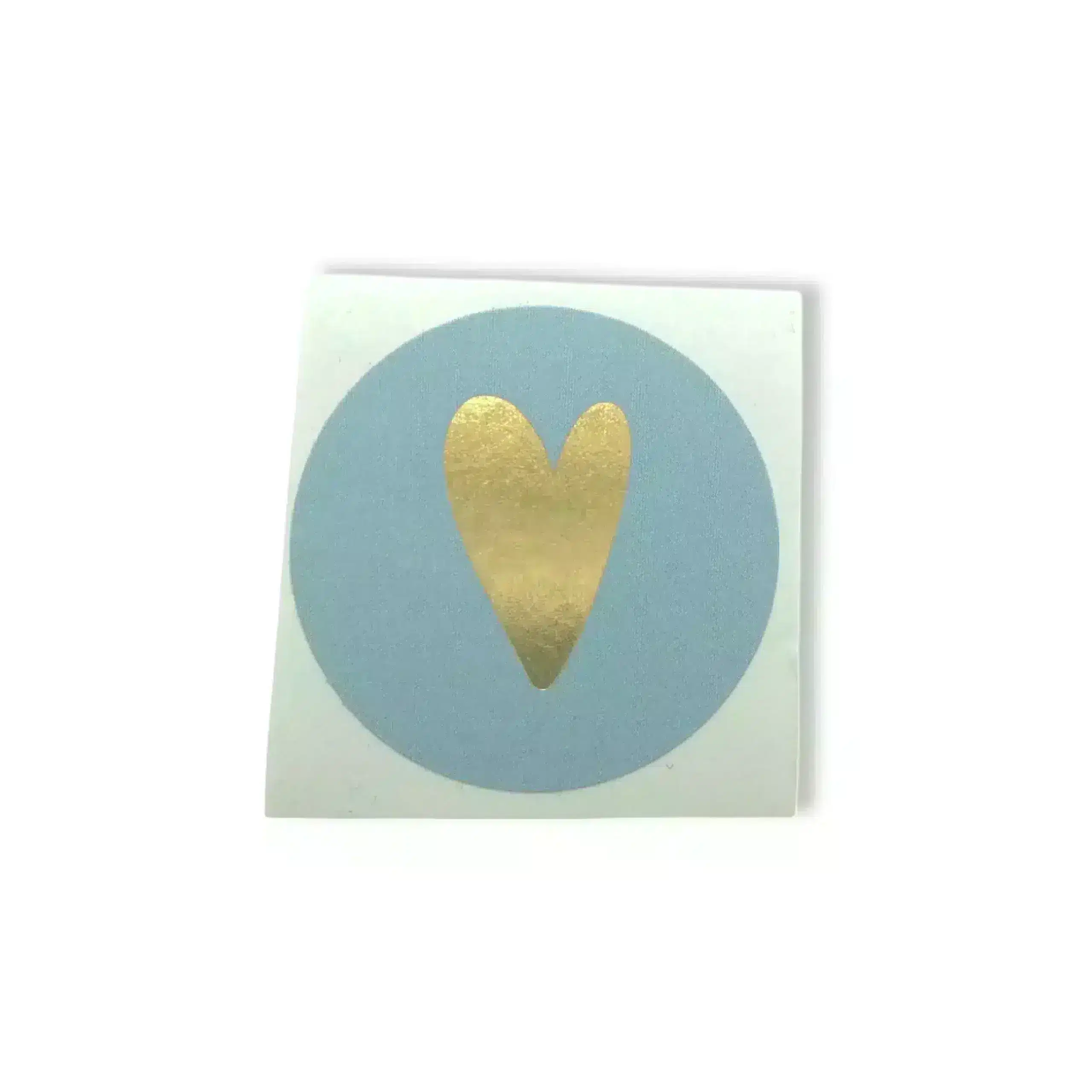 Sticker gold-Effekt Herz blau-grau 35mm