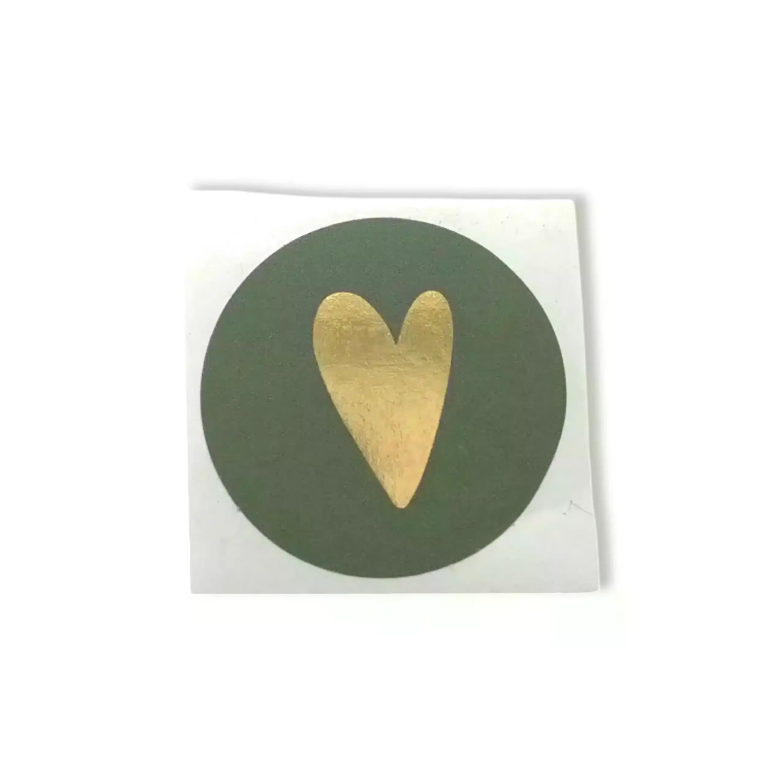 Sticker gold-Effekt Herz forrest grün 35mm
