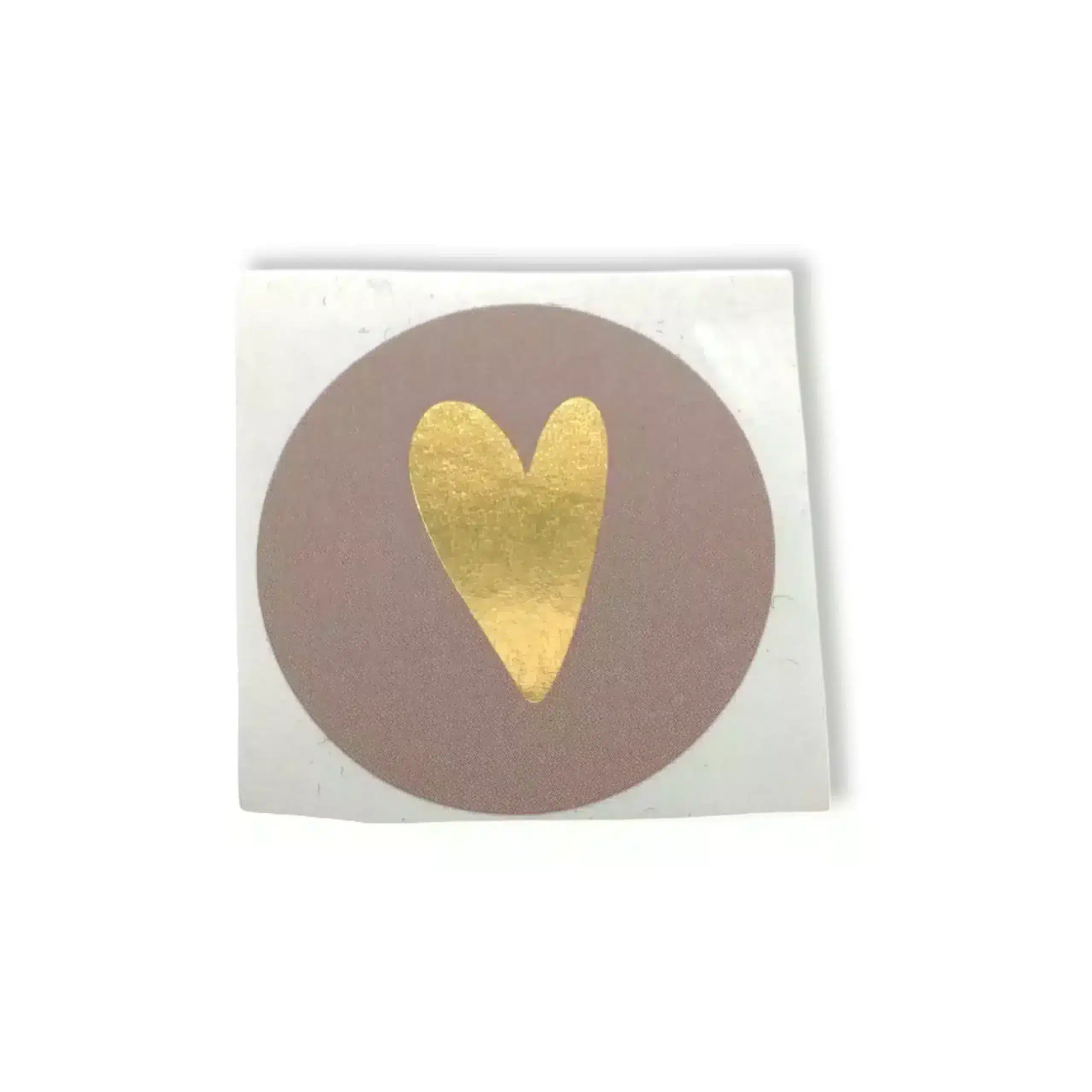 Sticker gold-Effekt Herz mauve 35mm