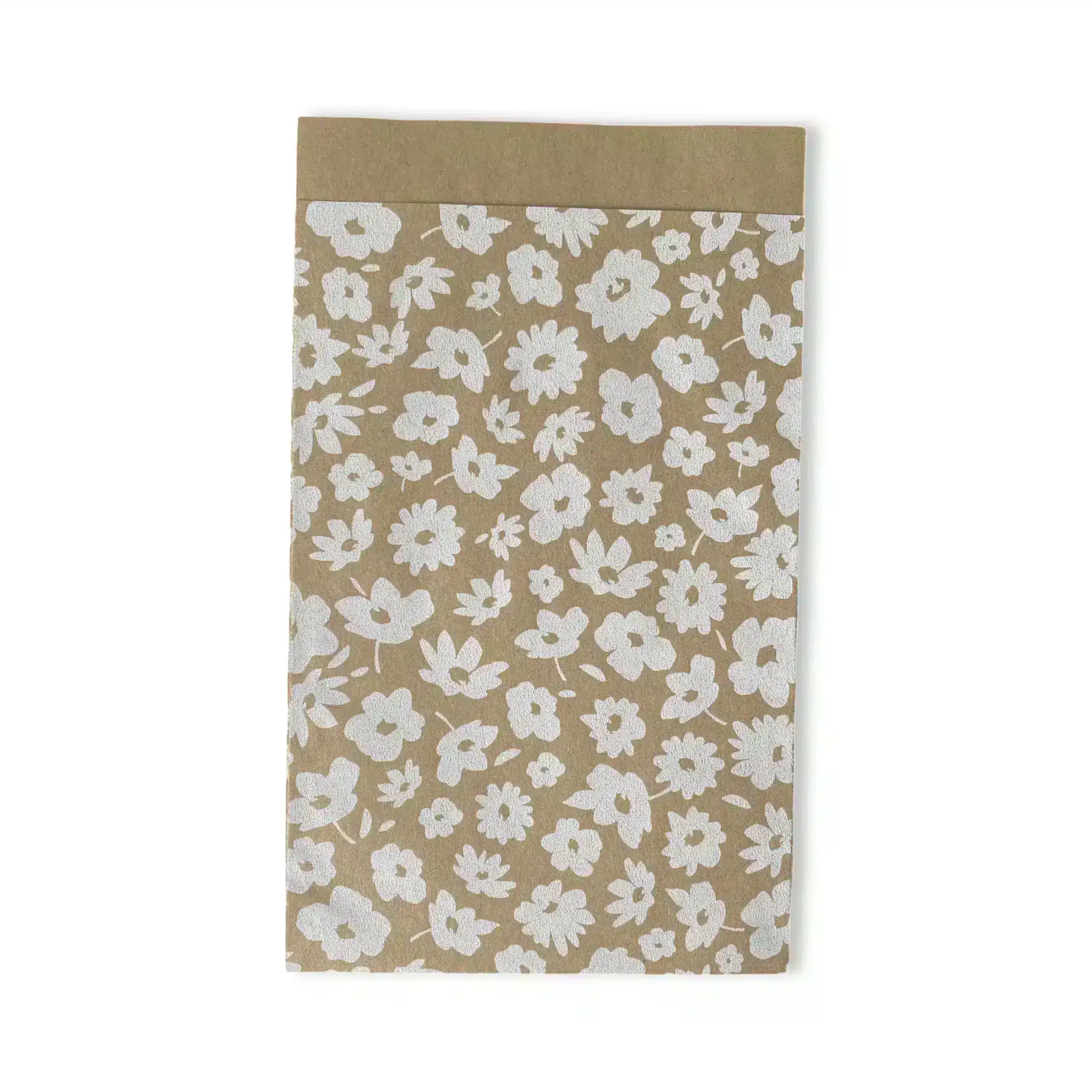 Papiertüte Braun Blumen 17x25mm