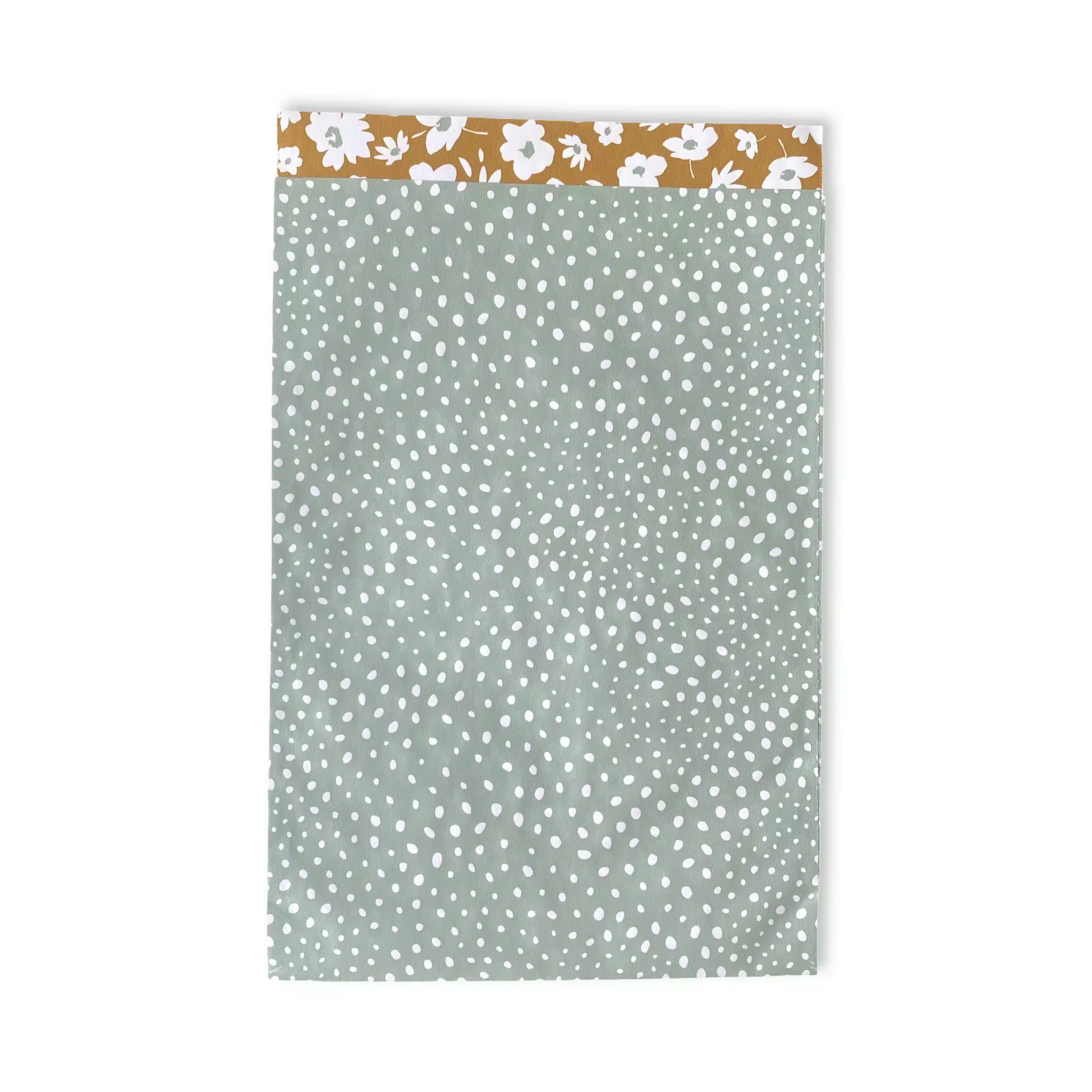 Papiertüte Grün Dots/Blumen 17x25mm