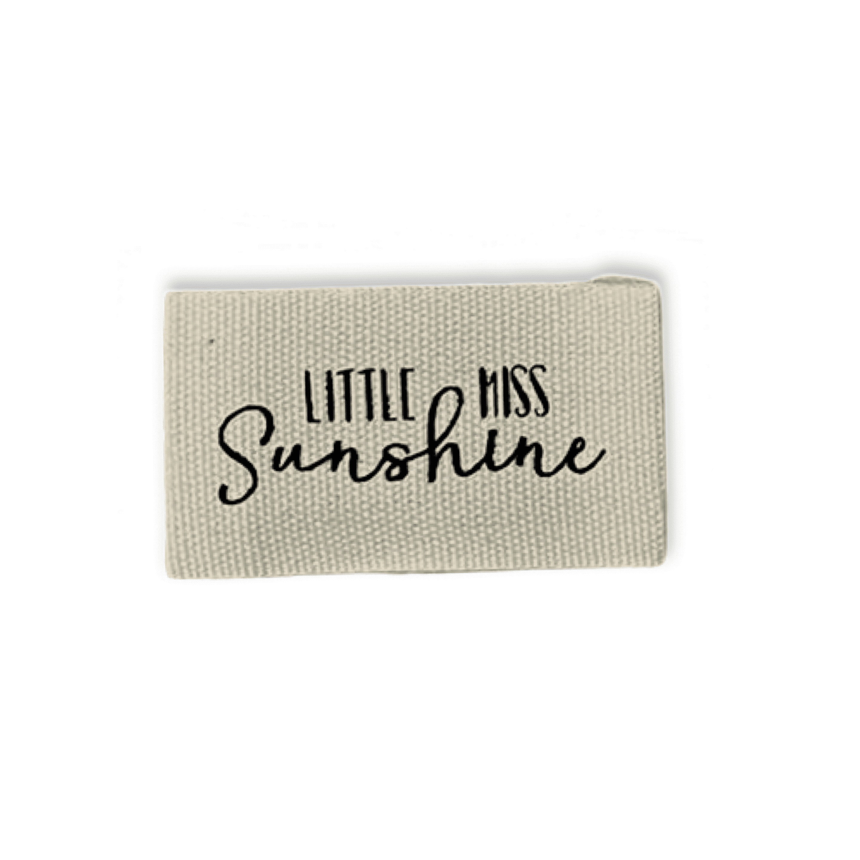 2 Baumwoll-Labels "little miss sunshine"