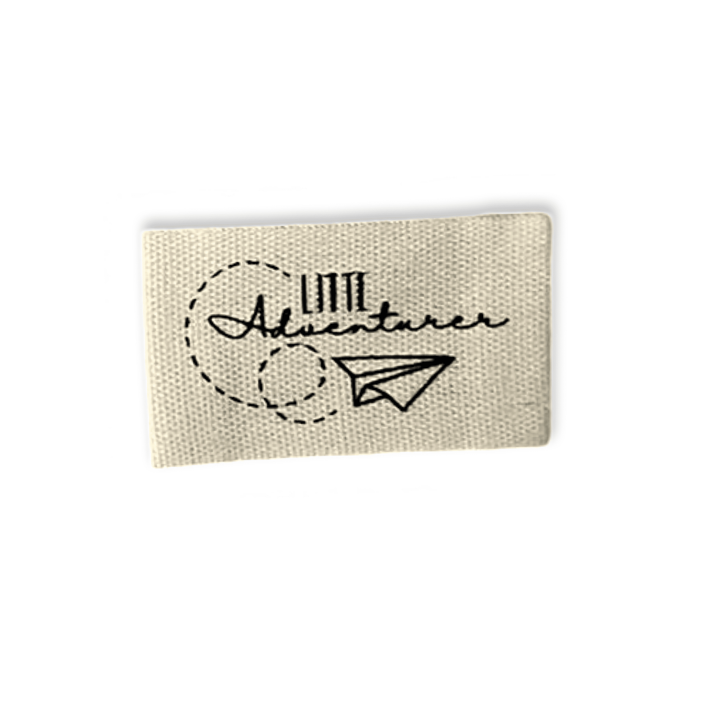 2 Baumwoll-Labels "little adventurer"