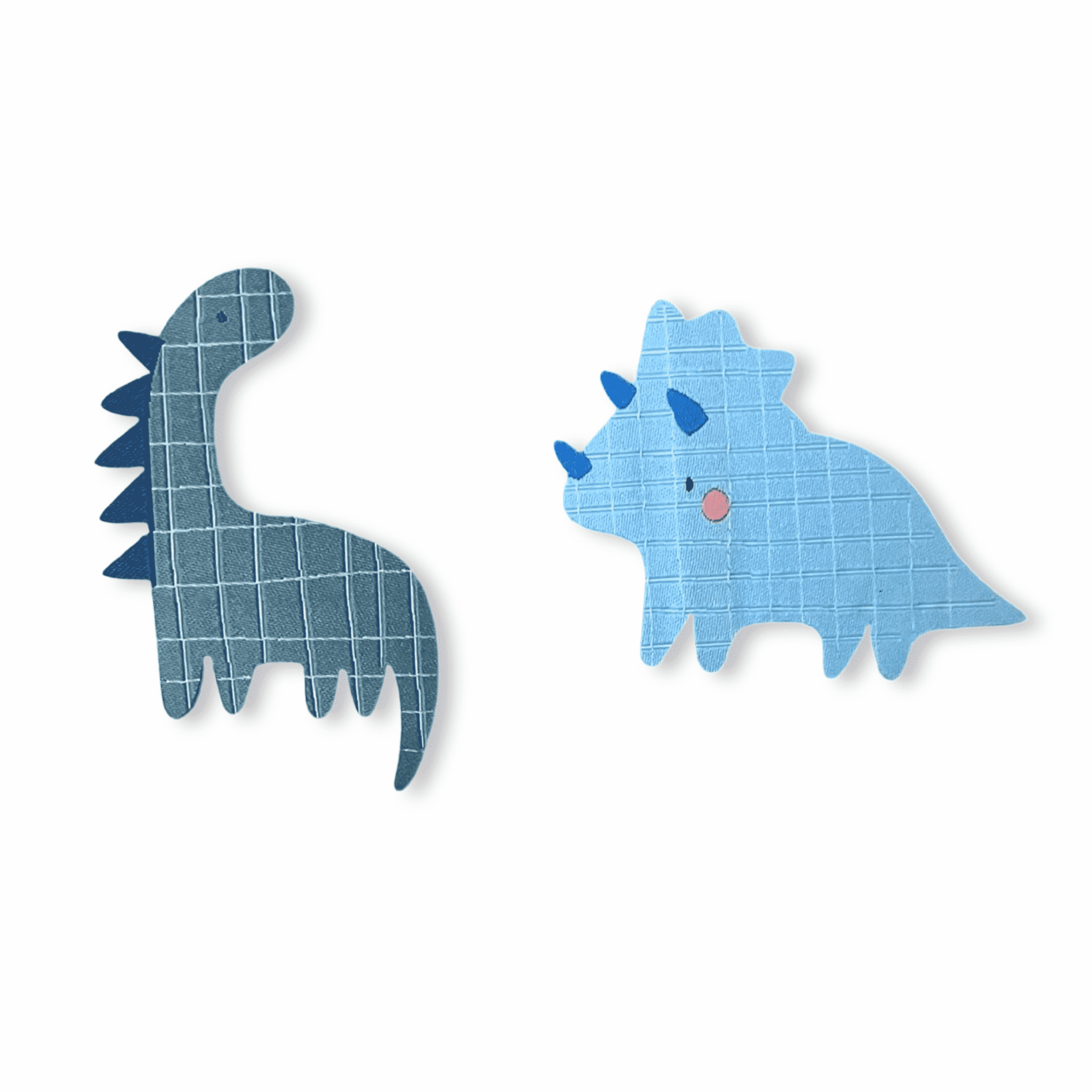 1Set Iron-on Weblabel "Dino Langhals " und Iron-on Weblabel "Dino Triceratops"