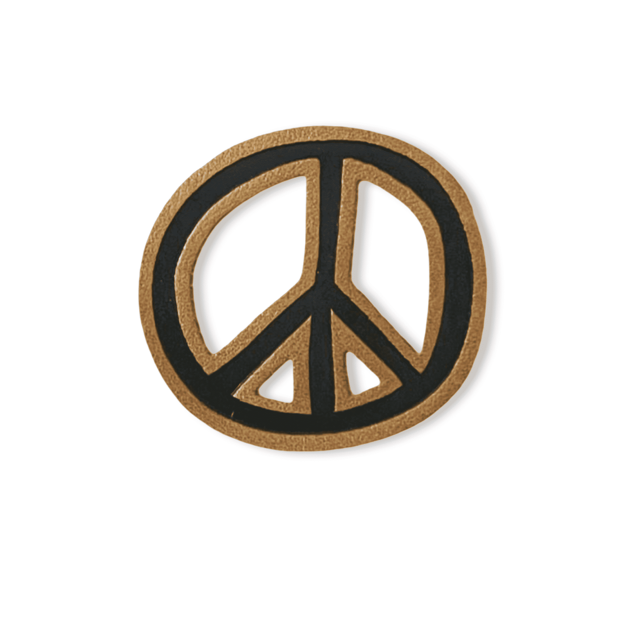 2 Aufnäher Iron-on Kunstlederlabel "Peace"