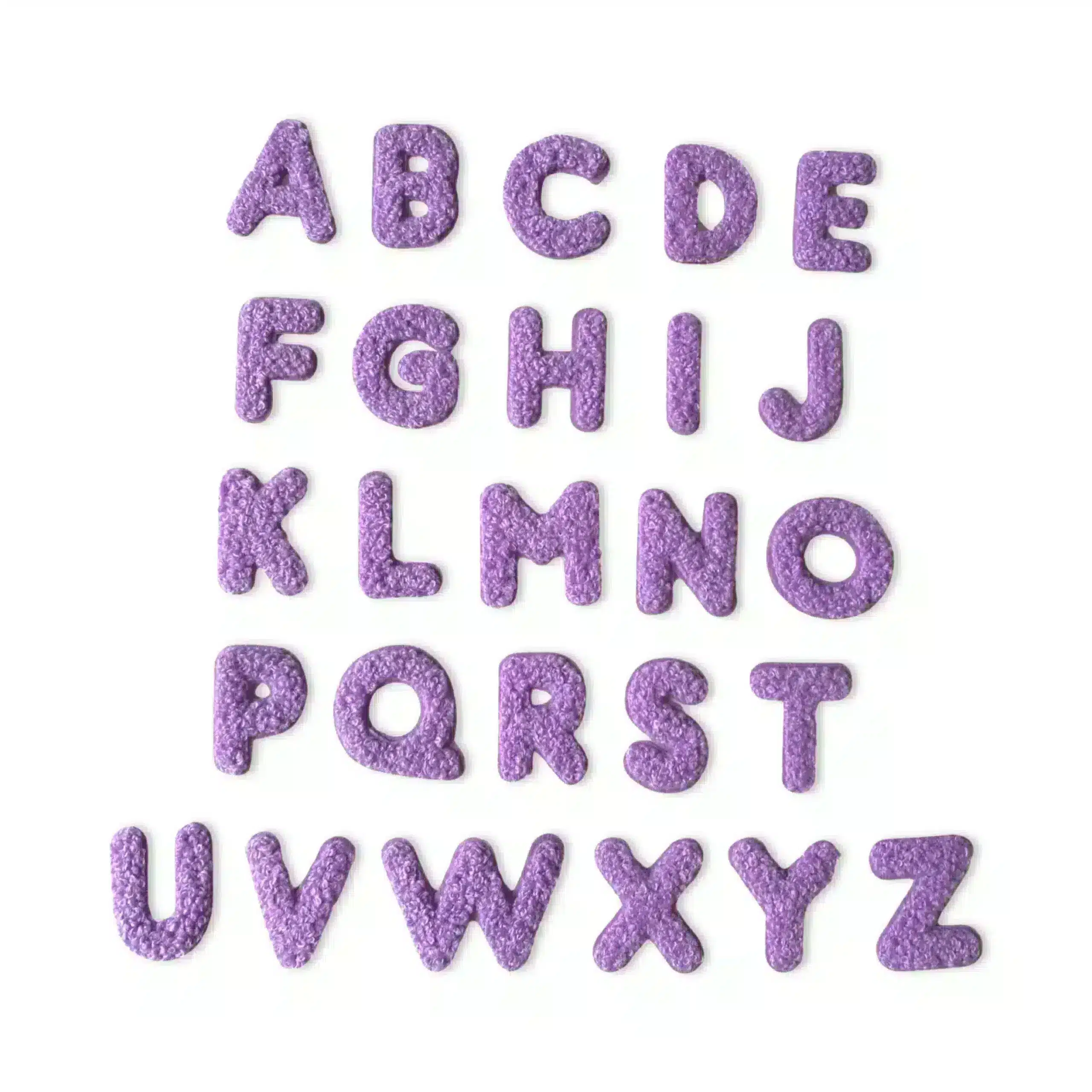 Loop Patches Buchstaben Farbe lila