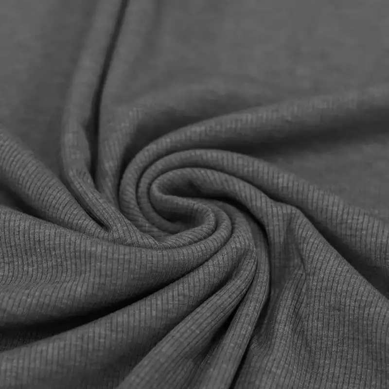 Ribstrick-Jersey-Stoff Dunkelgrau für Baby- und Kinderkleidung zum selber nähen