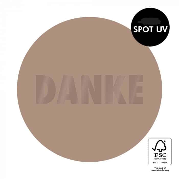 Sticker glanz-Effekt Danke 55mm