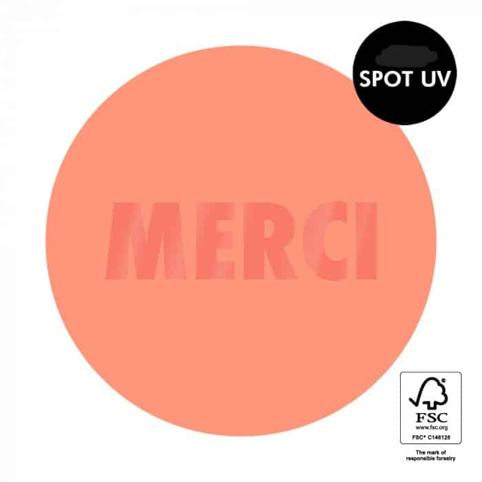 Sticker glanz-Effekt Merci 55mm