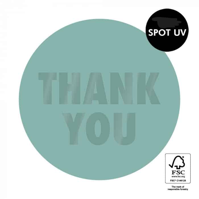 Sticker glanz-Effekt Thank you 55mm