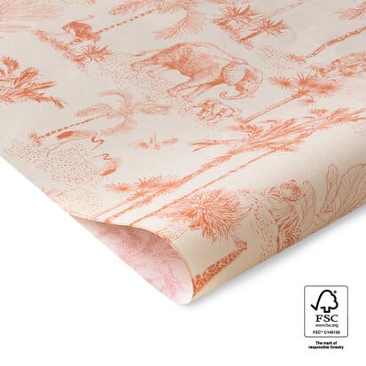 Seidenpapier Vintage Jungle coral 50x70cm