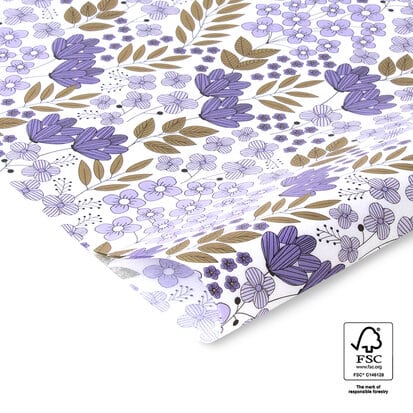 Seidenpapier Blumen Lila 50x70cm
