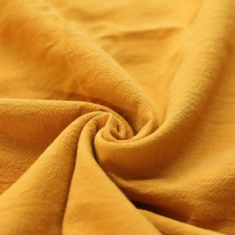 vorgewaschener Baumwollstoff Ocker perfekt um Kinderkleidung zu nähen