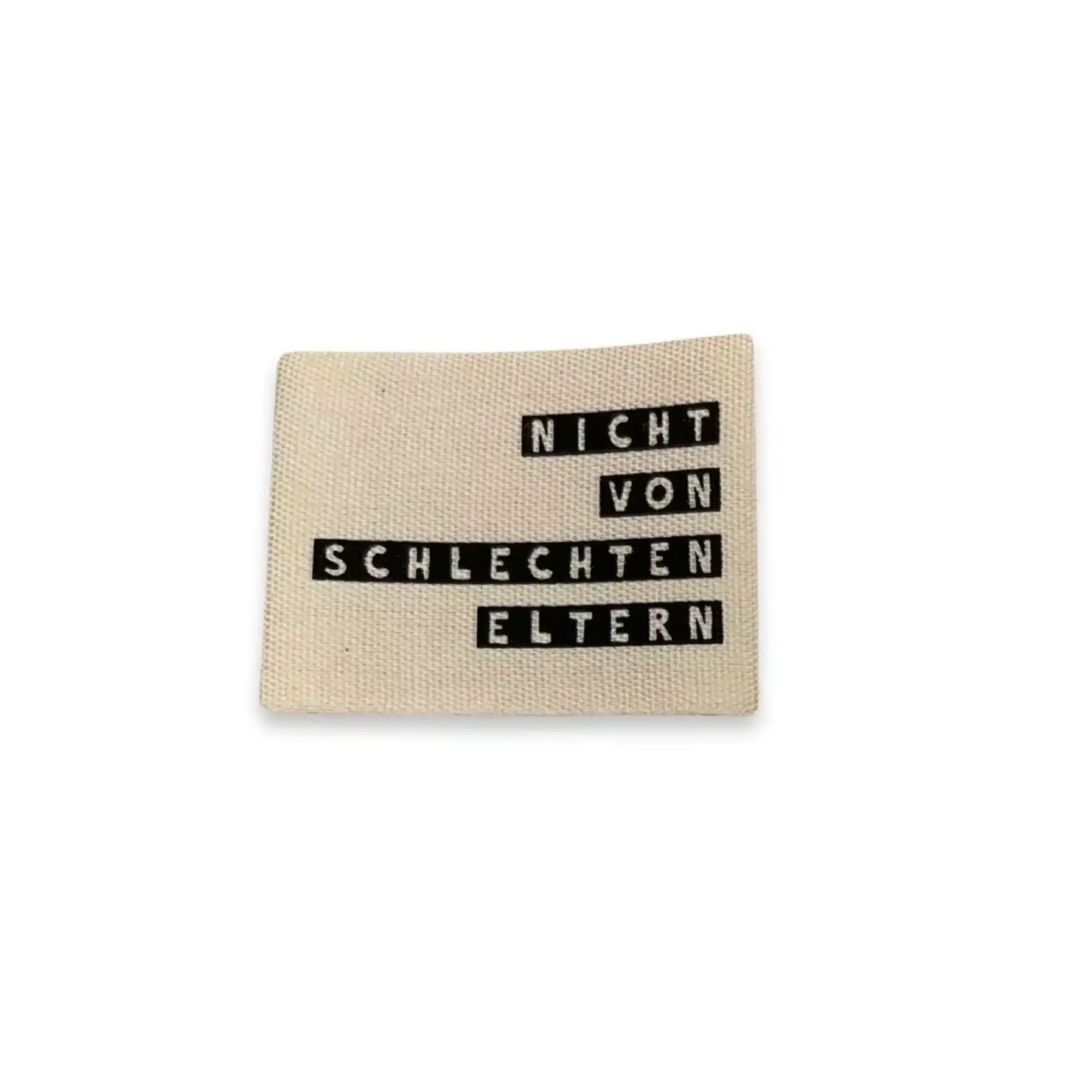 2 Baumwoll-Labels "Nicht von schlechten Eltern"