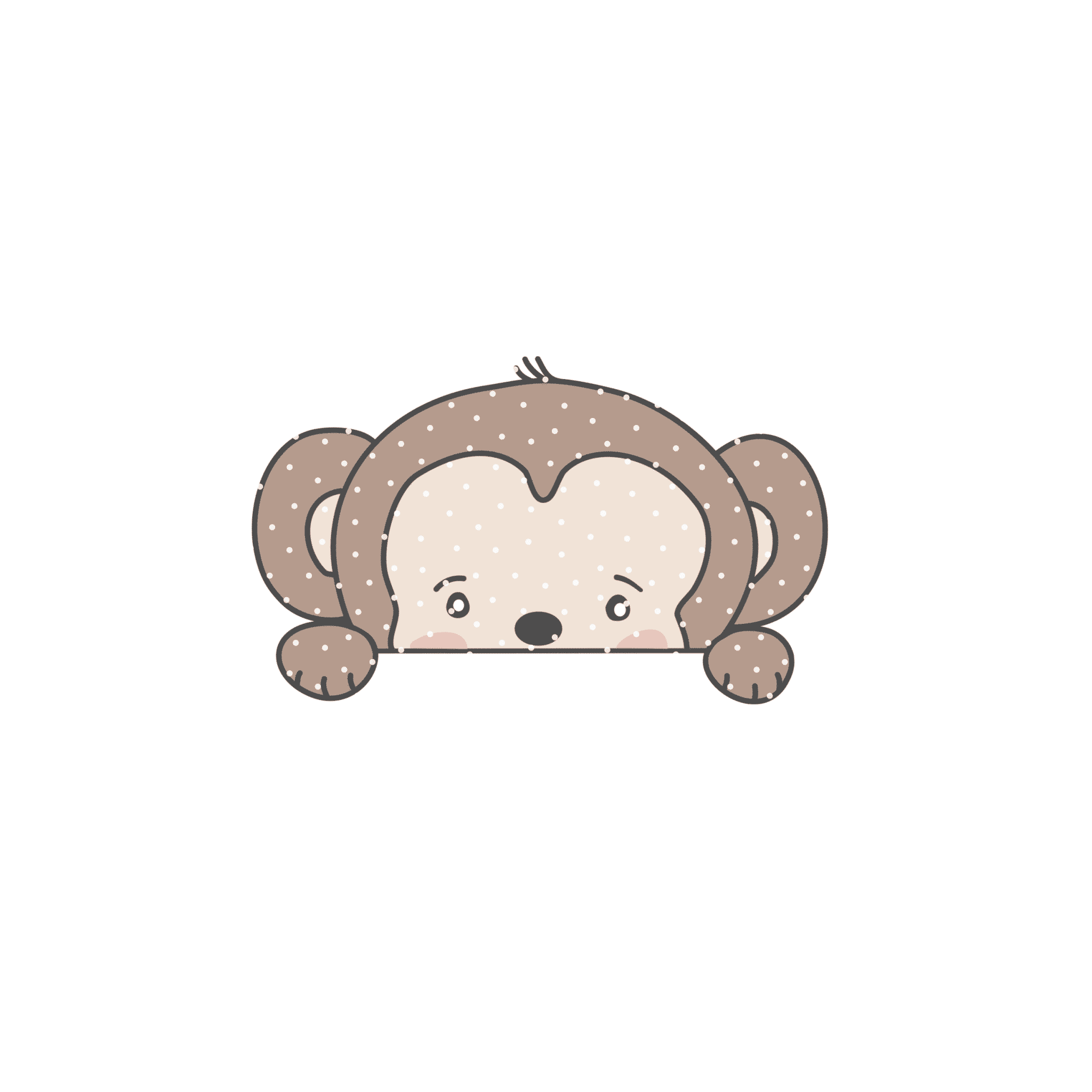 Applivorlage Peekaboo Affe