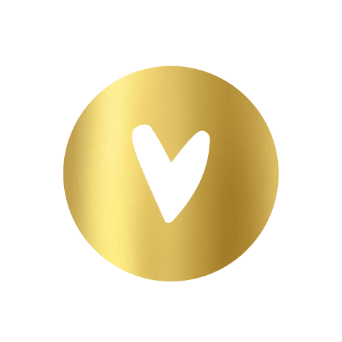 Sticker Herz gold-Effekt 40mm