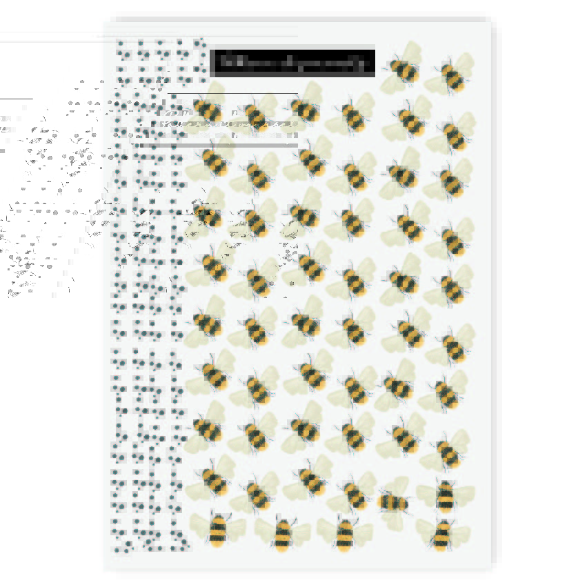 Bügelbild Pattern it yourself "Bienen" A5