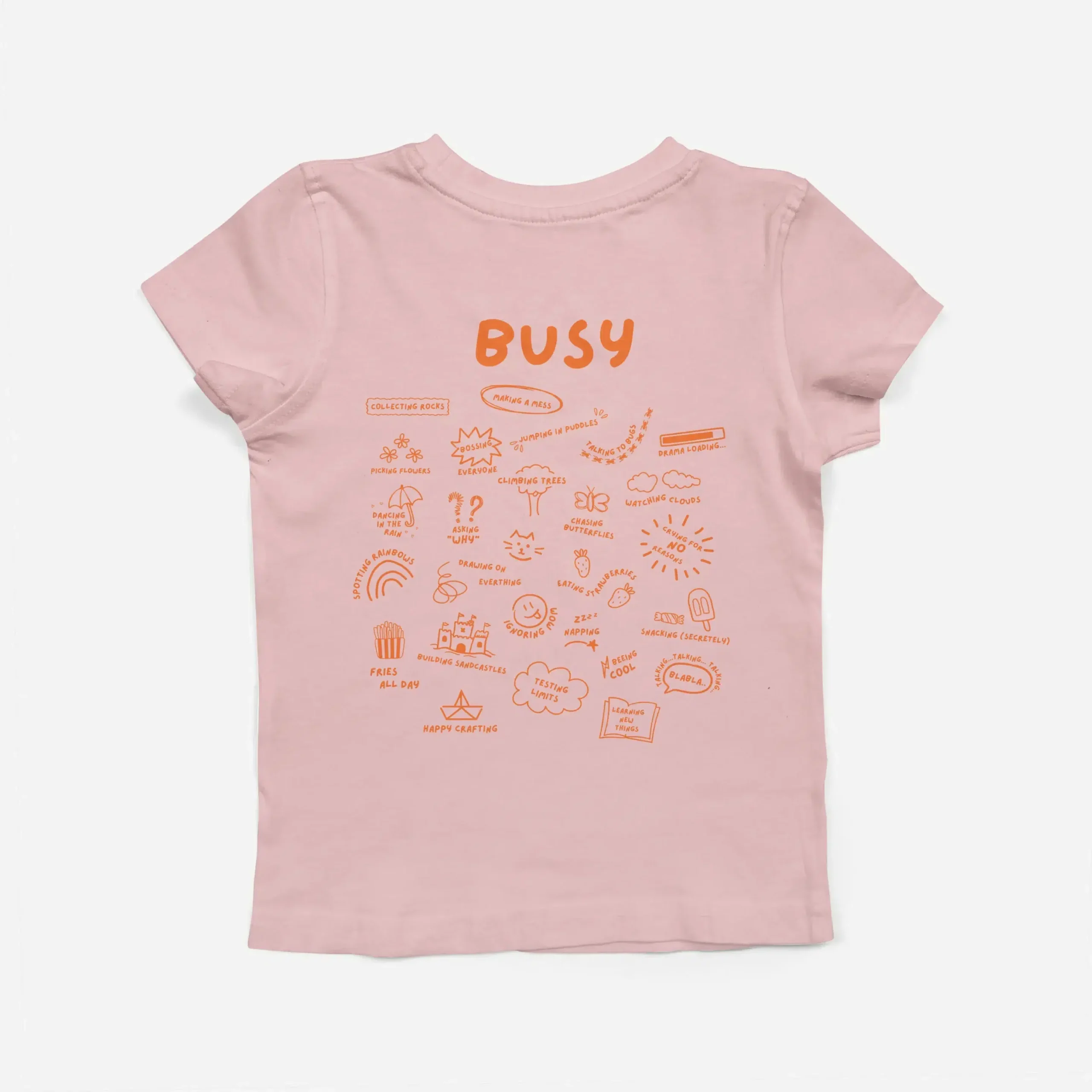 Bügelbild Set Busy – mit Rückenprint & Frontprint